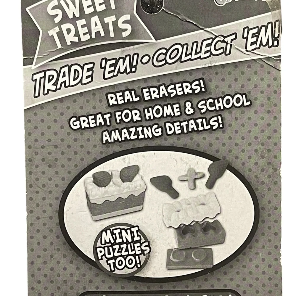 JA-RV Inc. Sweet Treats Puzzle Erasers Set of 4 Dessert Cake Chocolate Berries